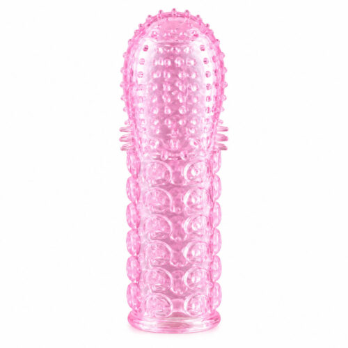 Silicone Textured Condom Sleeve – Ribbed & Dotted Reusable Intimate Sleeve